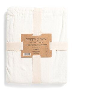 POPPY & CLAY cream 2pc Cotton Sweet Pointelle Pajama Set